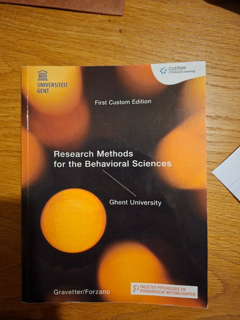 Boek 'Research Methods for the behavioral sciences' te koop, Ophalen, Zo goed als nieuw, Klinische psychologie, Gravetter/Forzano
