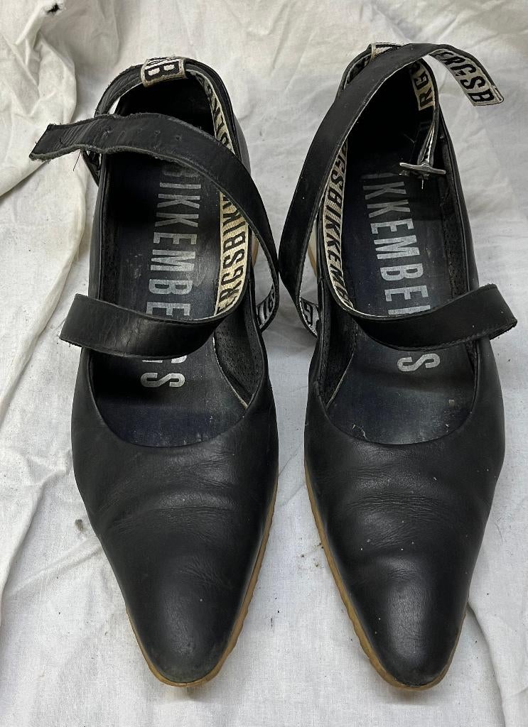 BIKKEMBERGS damesschoenen exclusief, zwart/wit, leder, 39, Kleding | Dames, Schoenen, Gedragen, Schoenen met lage hakken, Zwart