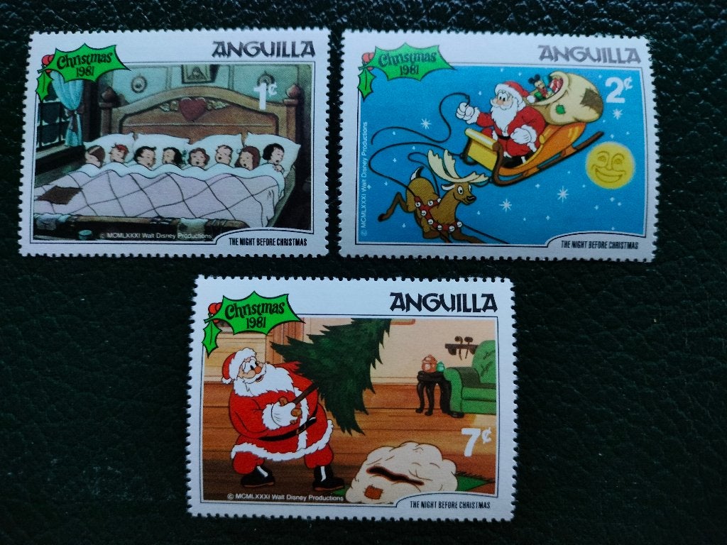 Anguilla 1981 - Noël, Disney, La veille de Noël **, Envoi, Non oblitéré, Amérique centrale