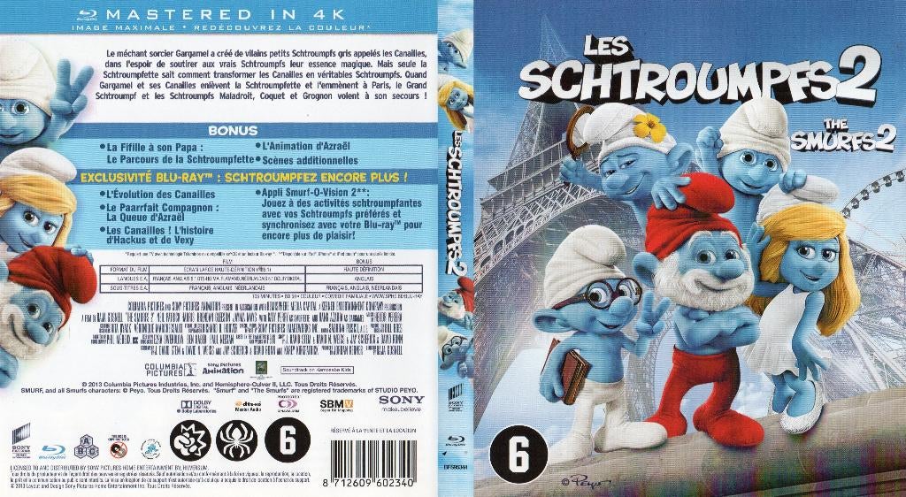 les schtroumpfs 2 (the smurfs 2) (blu-ray) neuf, Enlèvement ou Envoi, Comme neuf, Aventure