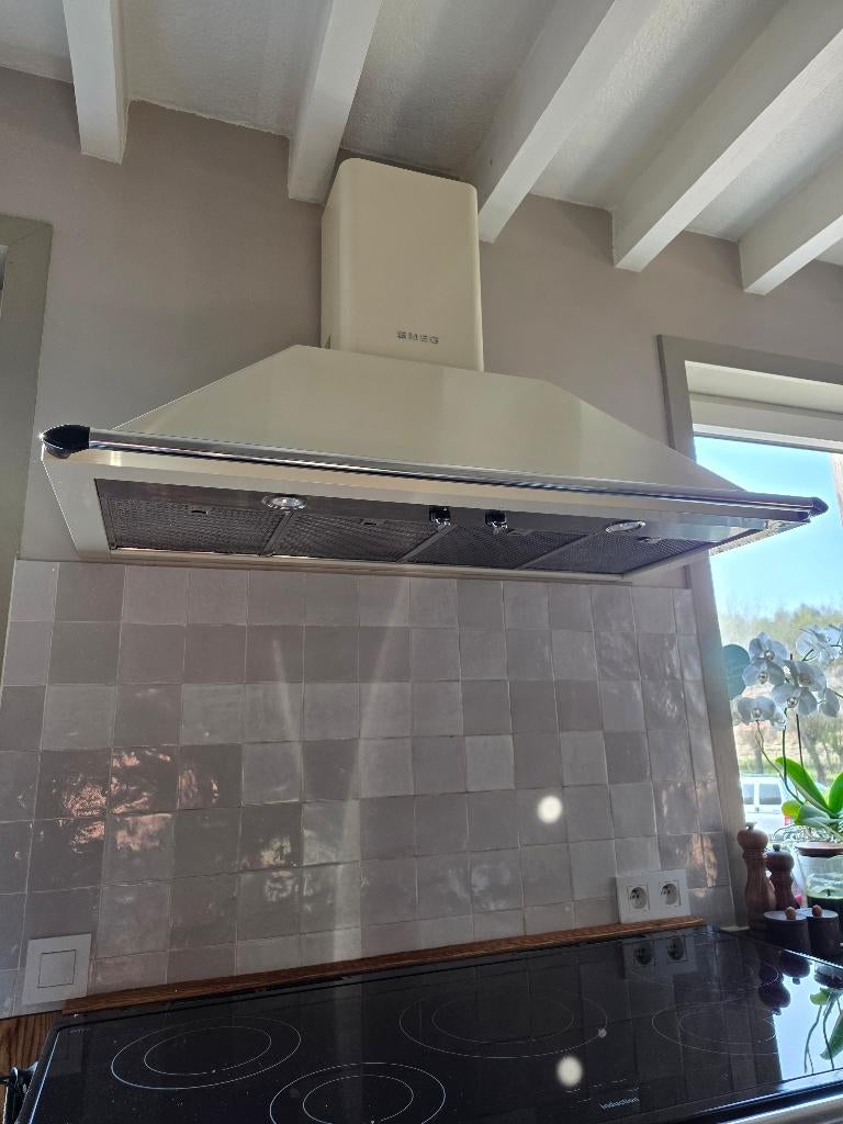Smeg wanddampkap 110cm ecru, Huis en Inrichting, Keuken | Keukenelementen, Ophalen, Gebruikt, 100 tot 150 cm, 50 tot 75 cm