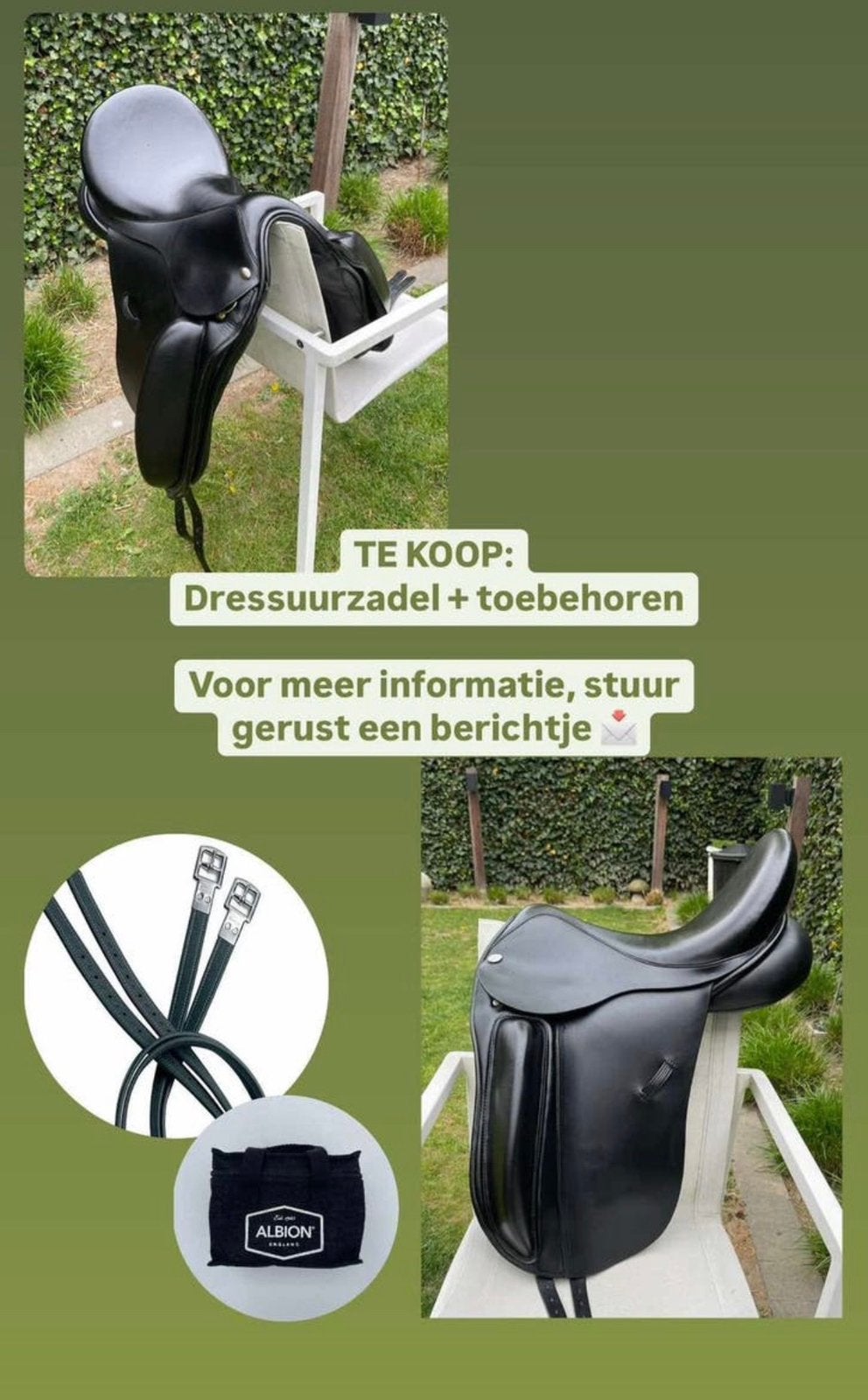 Dressuurzadel, Dieren en Toebehoren, Ophalen, Zo goed als nieuw, Overige merken, Dressuur