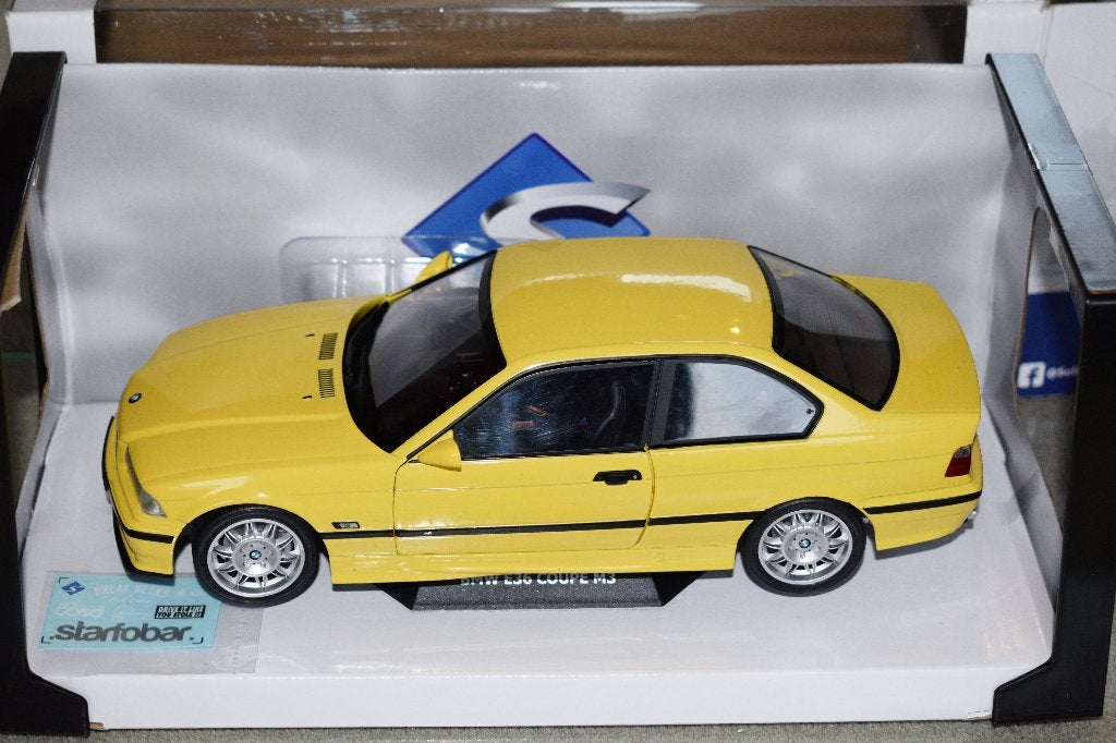 miniature automobile 1:18 neuf solido BMW E36 coupe M3 jaune, Enlèvement ou Envoi, Neuf, Solido