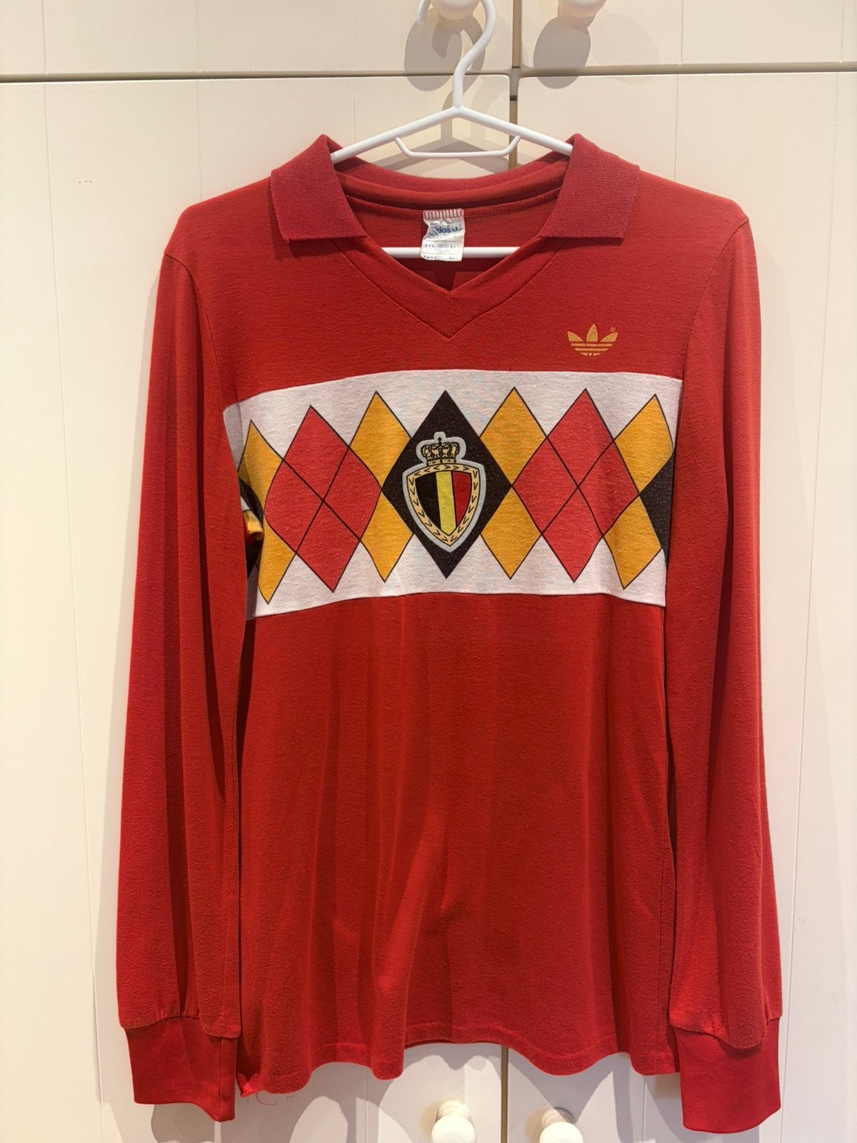 Belgie shirt 1984-1985, Kleding | Dames, Maat 42/44 (L), Ophalen of Verzenden, Zo goed als nieuw, Lange mouw