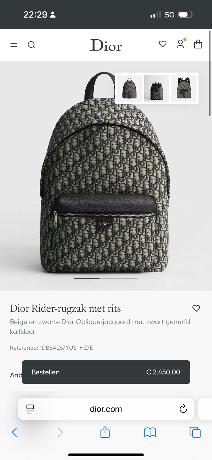 Dior Rider-Rugzak Nieuwstaat, Motos, Enlèvement, Neuf