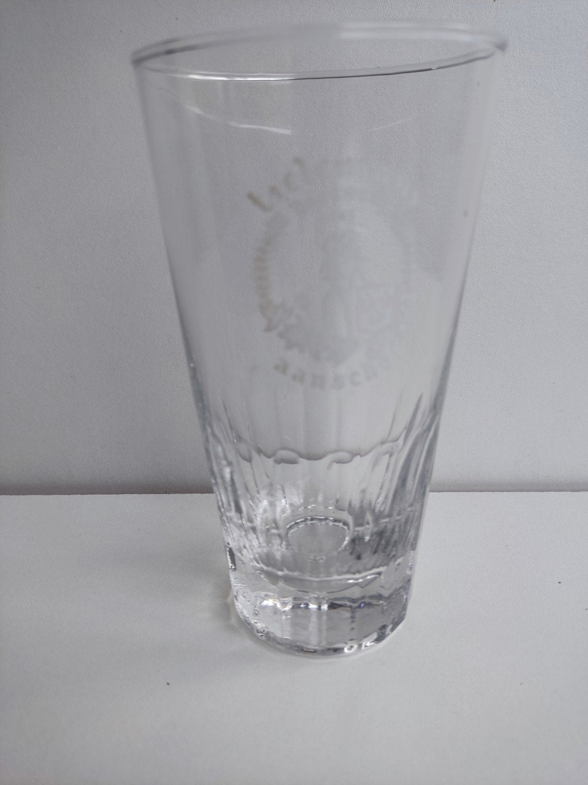 • Retro Tielemans bierglas Aarschot (geribbeld), Verzamelen, Ophalen, Gebruikt, Bierglas