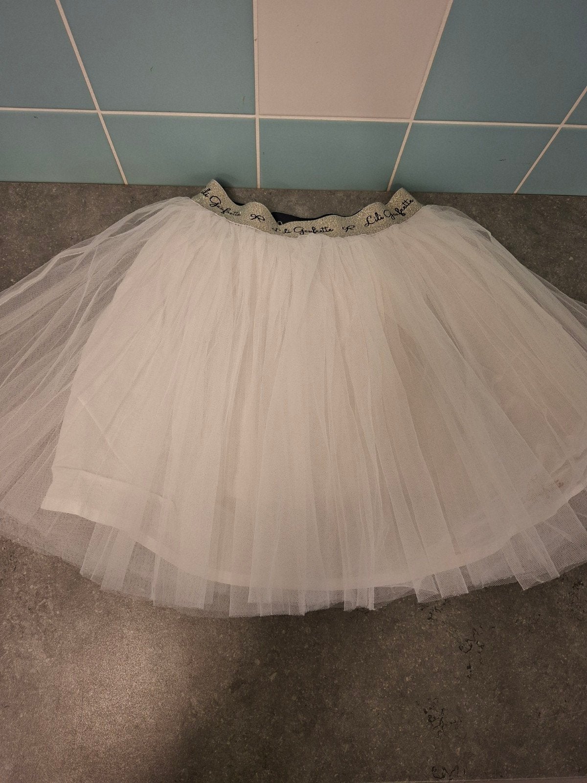 Rok - Tutu - Witte petticoat Lili Wafrette 6 jaar 116 cm, Ophalen of Verzenden