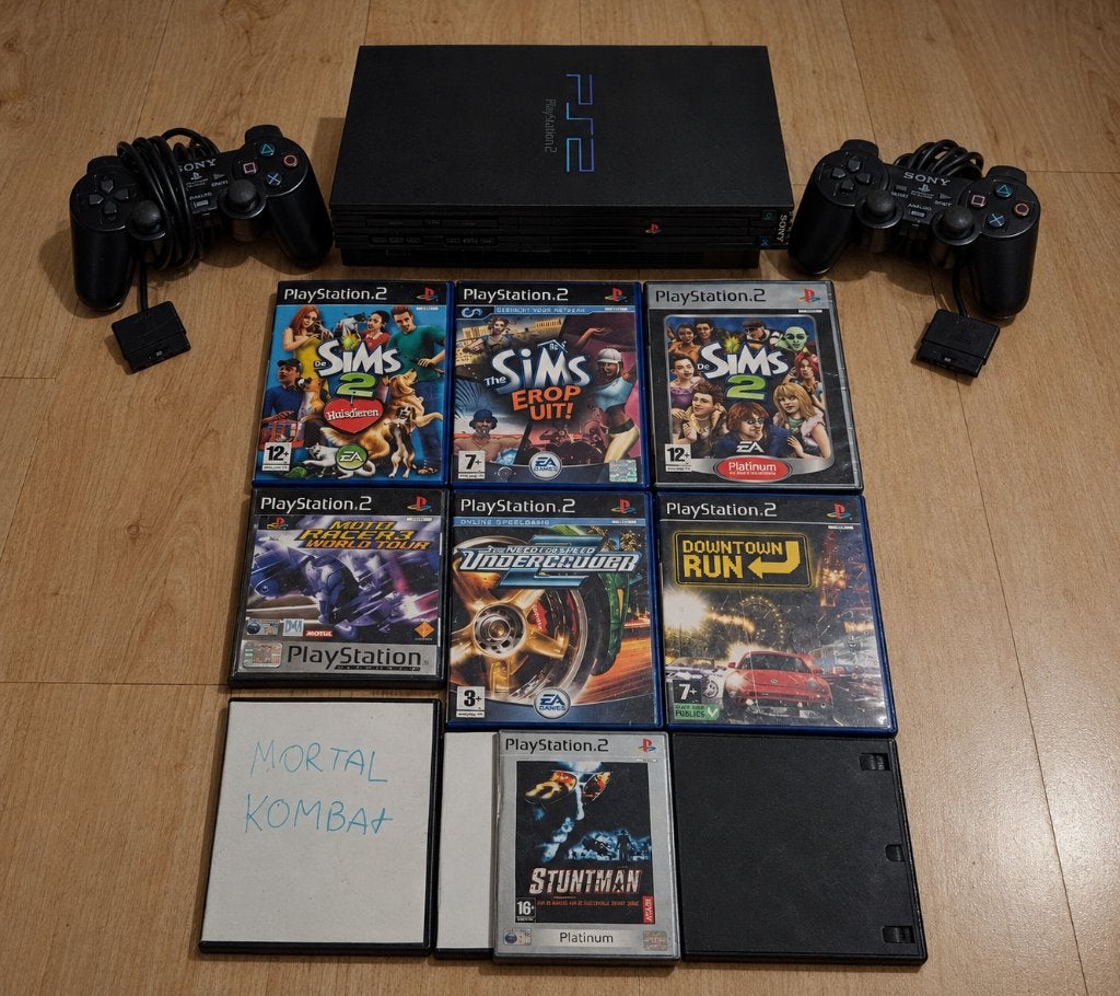 Playstation 2 met toebehoren, Consoles de jeu & Jeux vidéo, Phat, Enlèvement, Utilisé, Avec jeux