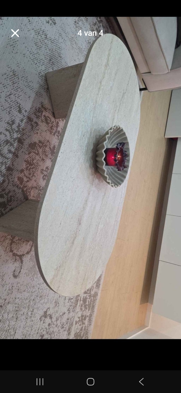 salontafel travertin look, Huis en Inrichting, Tafels | Salontafels, Ophalen