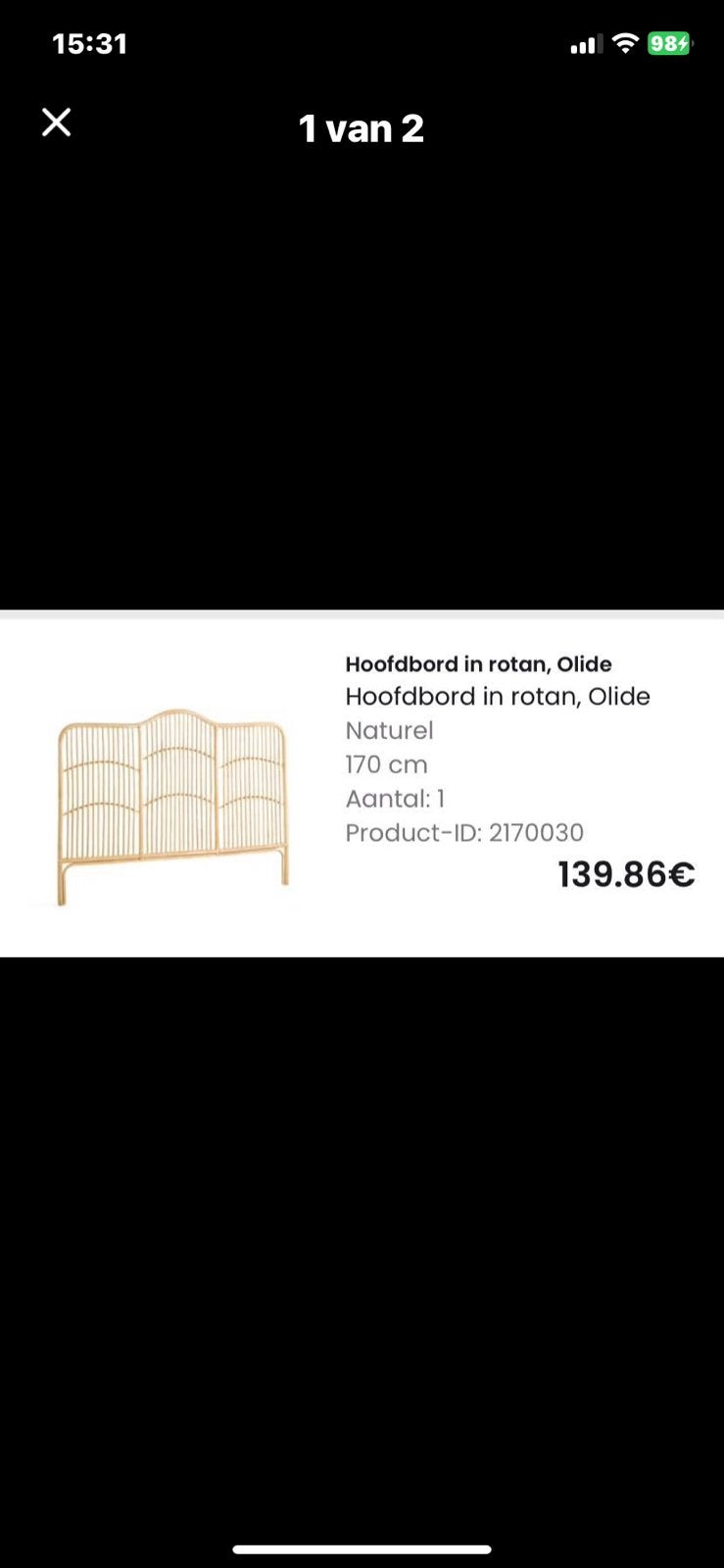 Mooi  Hoofdbord   110 euro