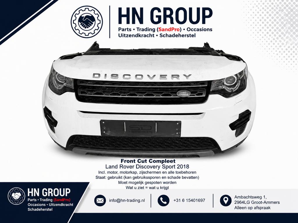 Land rover Discovery sport 2018 Incl motor motorkap en zijsc, -, -, Ophalen of Verzenden, Bumper