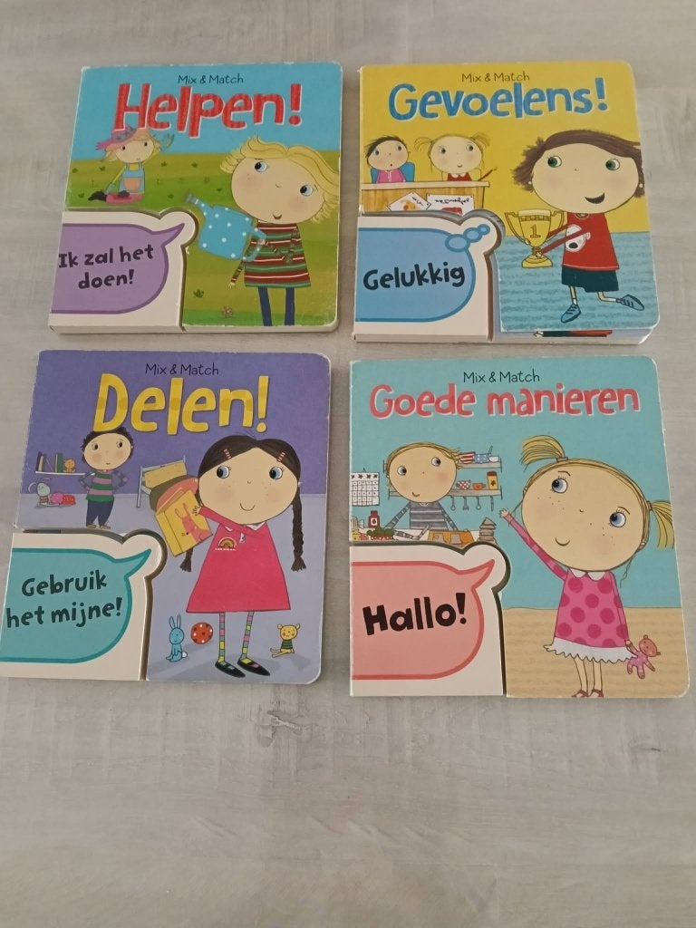 4 boeken Mix & Match, Boeken, Kinderboeken | Jeugd | onder 10 jaar, Ophalen of Verzenden, Gelezen, Fictie algemeen