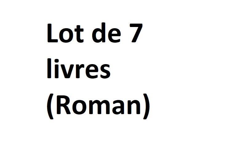 Lot de 7 livres (Roman), Enlèvement, Comme neuf, Divers auteurs