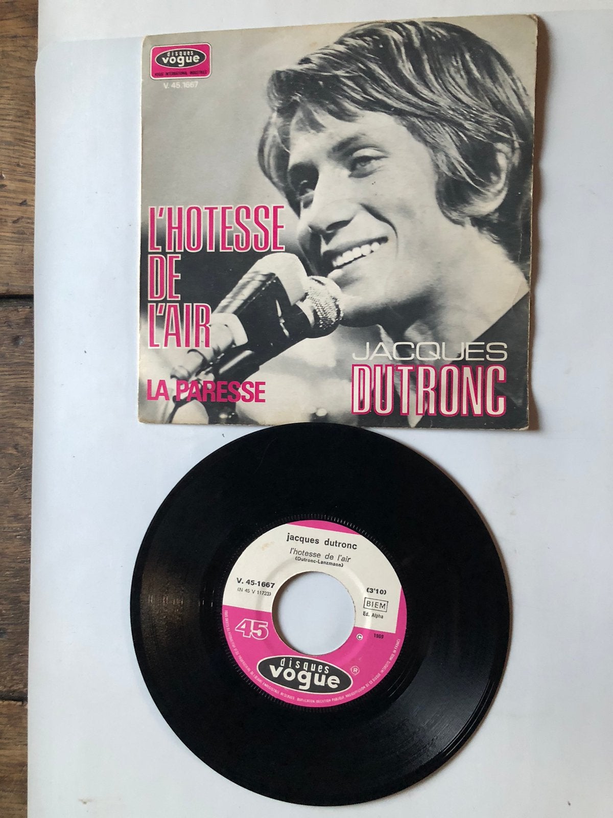 Jacques Dutronc : l'hôtesse de l'air (1969), Envoi, Utilisé