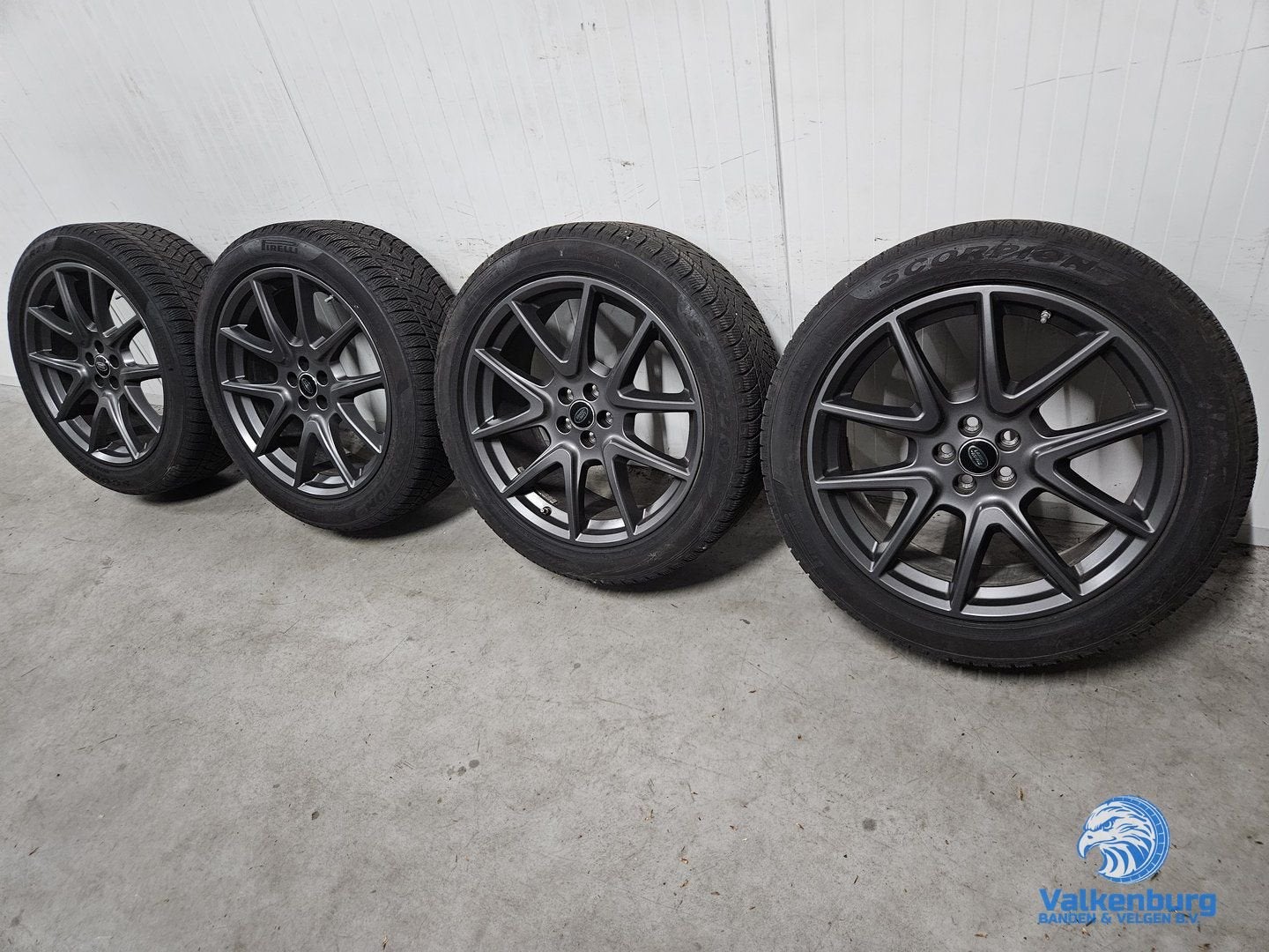 6-7mm! Originele Range Rover Velar L560 21 inch antraciete v, Auto-onderdelen, Banden en Velgen, Gebruikt, -, 265 mm, -