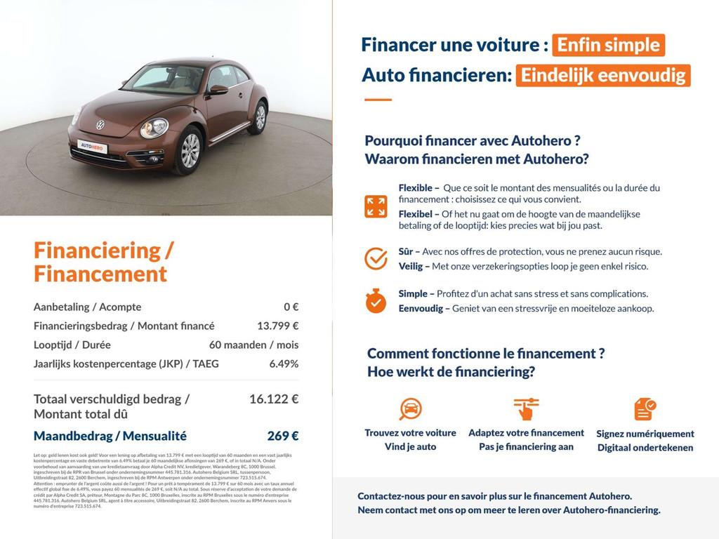 Volkswagen Beetle 1.2 TSI Design BlueMotion (bj 2018), Auto's, Volkswagen, Voorwielaandrijving, 4 zetels, Gebruikt, Electronic Stability Program (ESP)