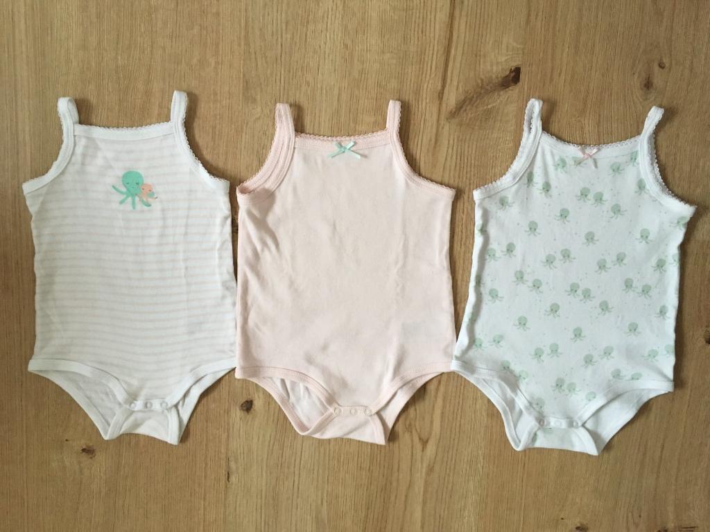 LA REDOUTE 3 body's / rompers "octopus" maat 74 / 9 -12 ma, Ophalen of Verzenden, La Redoute, Meisje, Nacht- of Onderkleding
