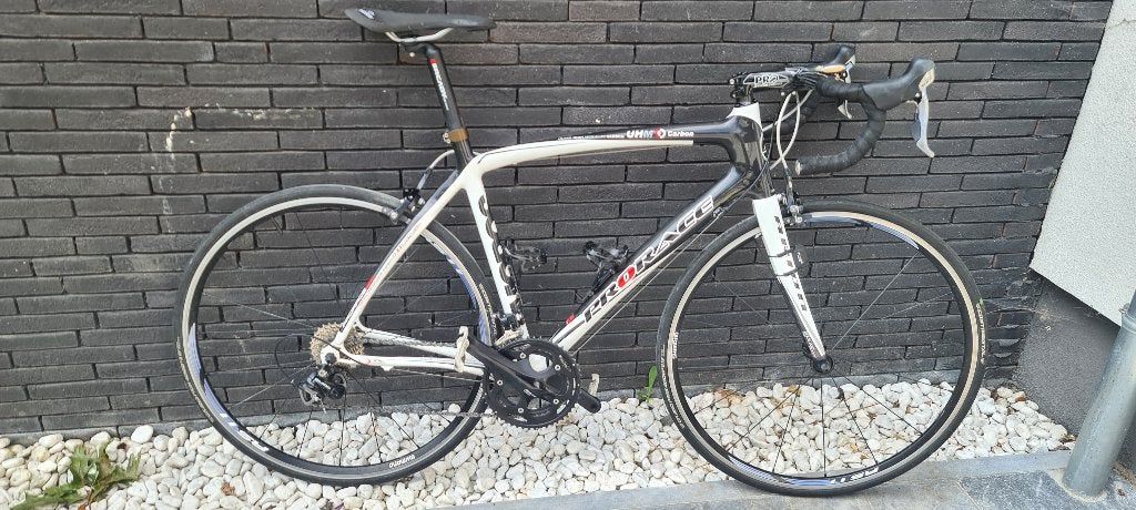 Prorace moros xl (maat 58), Fietsen en Brommers, Fietsen | Racefietsen, Gebruikt, Carbon, 15 tot 20 versnellingen, 57 tot 61 cm