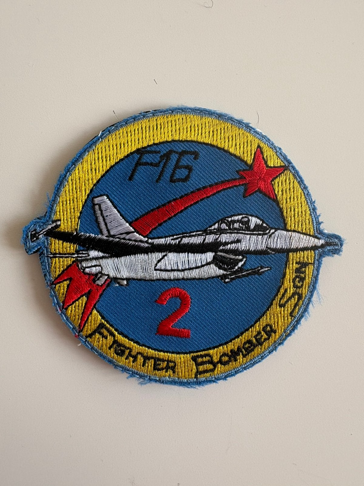 Belgian Air Force 2nd squadron fighter bomber patch, Verzamelen, Ophalen of Verzenden