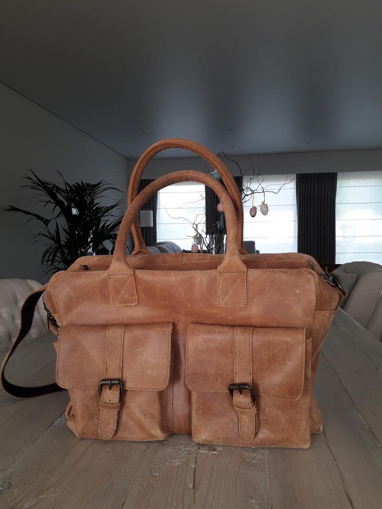 Sac pour ordinateur portable Burkely, Moins de 30 cm, Cuir, 30 à 40 cm, Brun