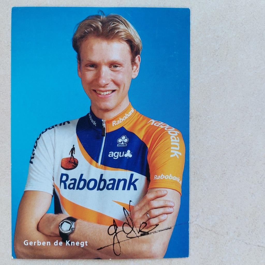 Fotokaart wielrenner Gerben de Knegt, Enlèvement ou Envoi