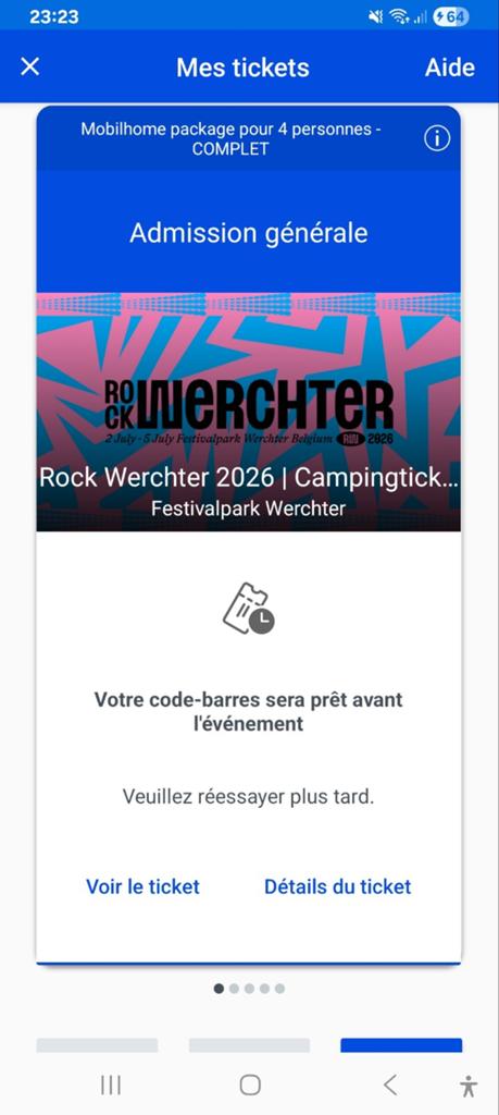 Rock Werchter 2026 | Ticker camping | Stacaravan 4 personen, Tickets en Kaartjes, Juni