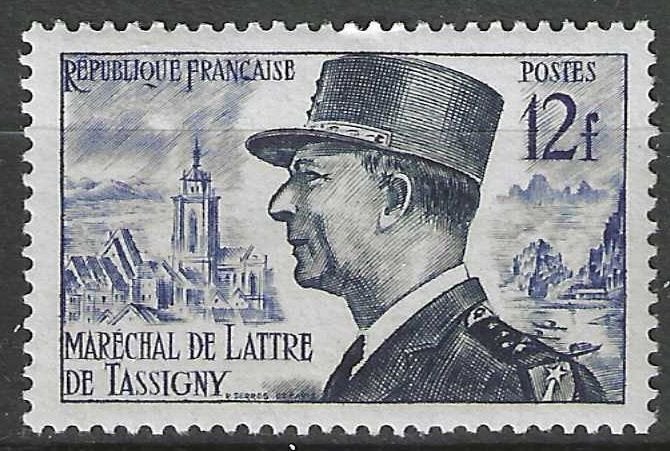 Frankrijk 1954 - Yvert 982 - Jean de Lattre de Tassigny (PF), Postzegels en Munten, Postzegels | Europa | Frankrijk, Postfris