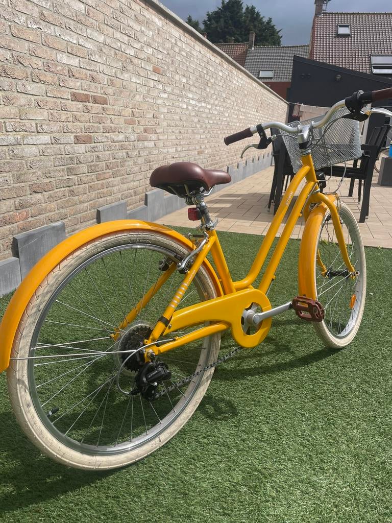 Gele Meisjes fiets 8-12 jaar, Vélos & Vélomoteurs, Vélos | Cruisers & Lowriders, Comme neuf, Femmes, Enlèvement