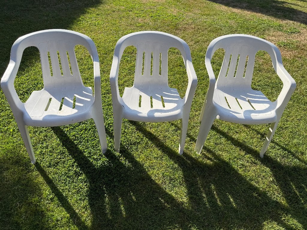 Plastieken tuinstoelen, Jardin & Terrasse, Chaises de jardin, Enlèvement, Utilisé, Plastique