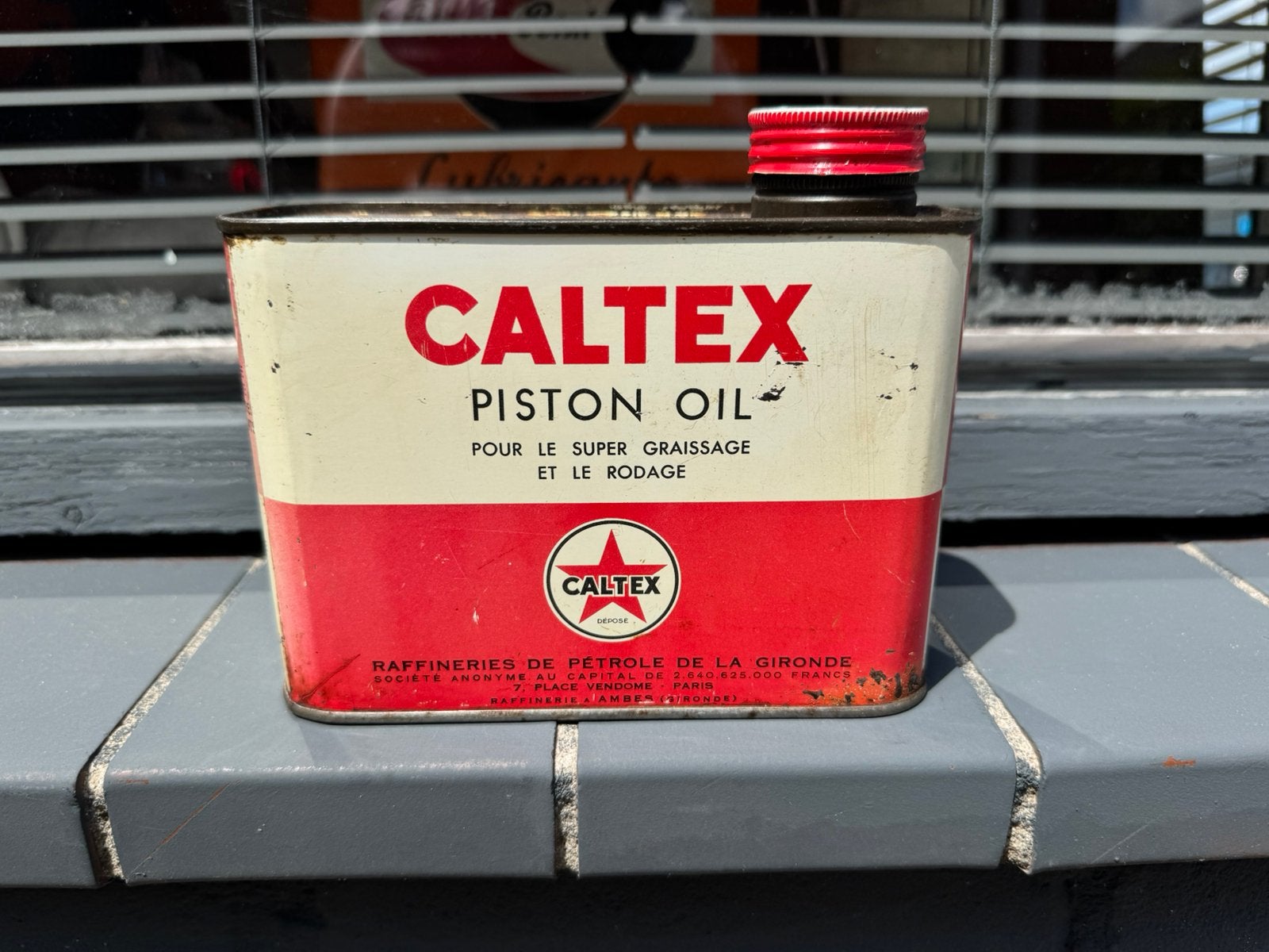 Vintage Caltex olie blik, Ophalen of Verzenden, Gebruikt, Overige, Overige merken