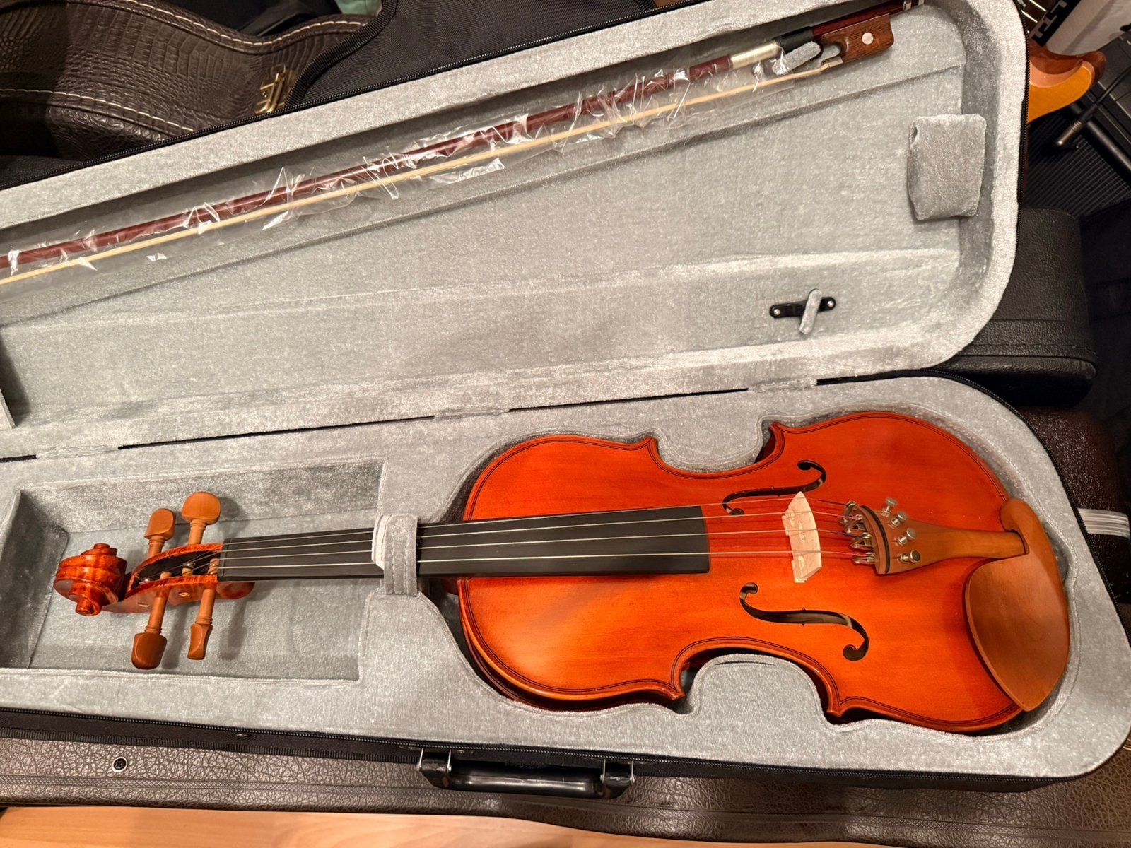 Deluxe viool + case en strijkstok. Nieuw! Koopje., Ophalen, Nieuw, Viool