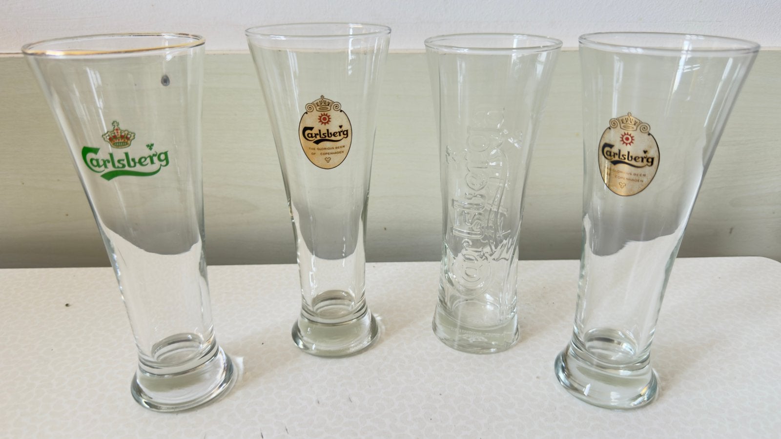 Lot de 4 verres carlsberg, Enlèvement, Comme neuf