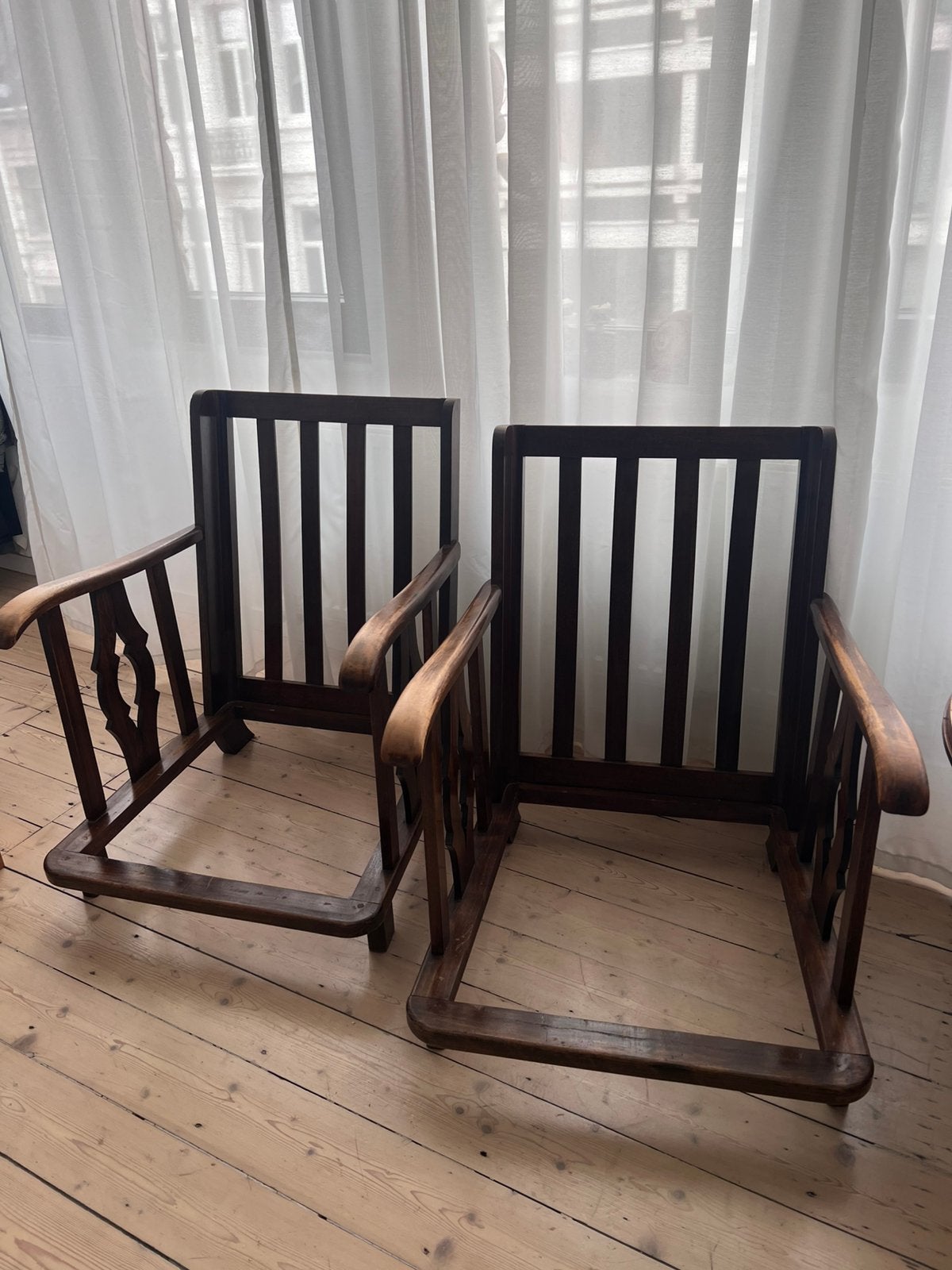 Art Deco fauteuil set antieke vintage, Ophalen, Zo goed als nieuw, Hout