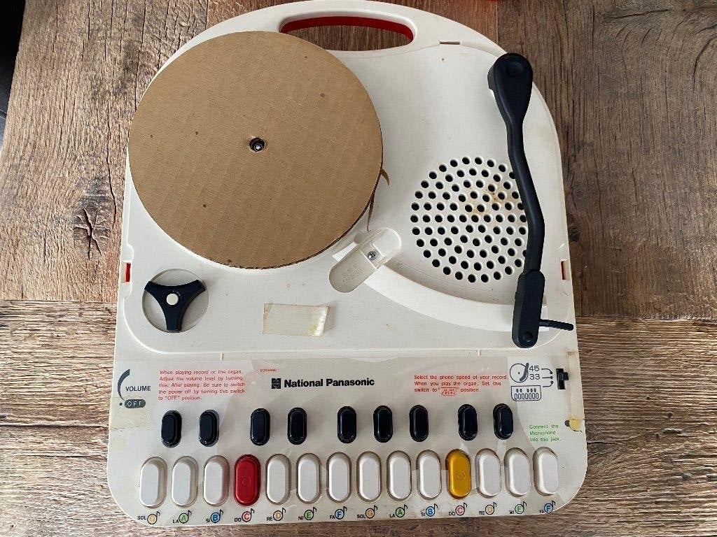 Tourne-disque vintage avec mini-orgue National Panasonic, Enlèvement ou Envoi, Utilisé