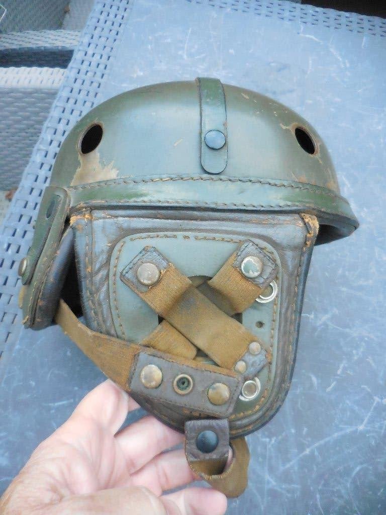 ancien casque de tankiste,  pièce originale, Collections, Enlèvement ou Envoi
