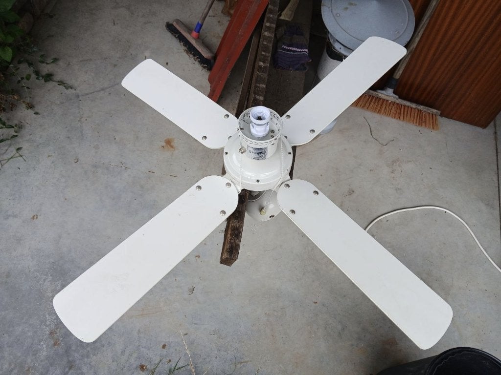 plafondventilator met lampfitting, Elektronische apparatuur, Ophalen, Gebruikt, Plafondventilator