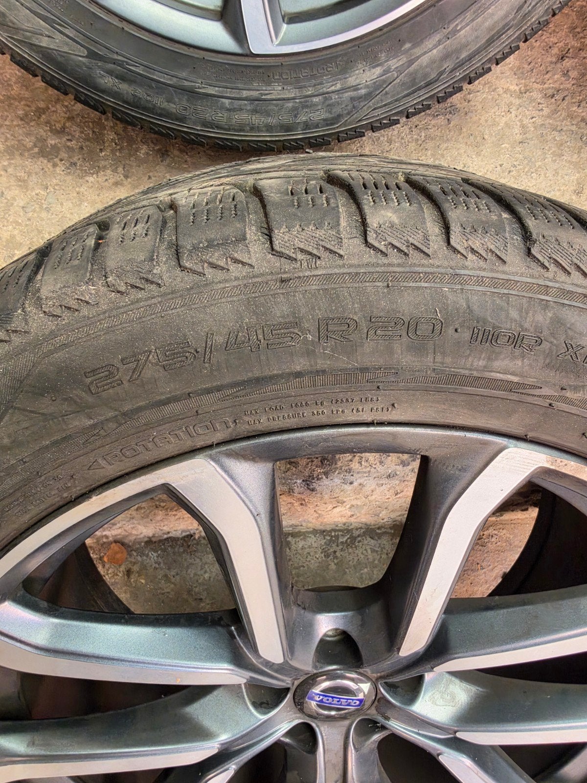 jantes VOLVO XC90 d'origines - Pneus neige 275/45R20, Enlèvement, Utilisé