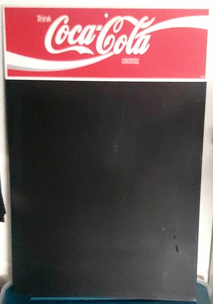 Vintage Coca Cola krijtbord, Ophalen, Zo goed als nieuw, Krijtbord