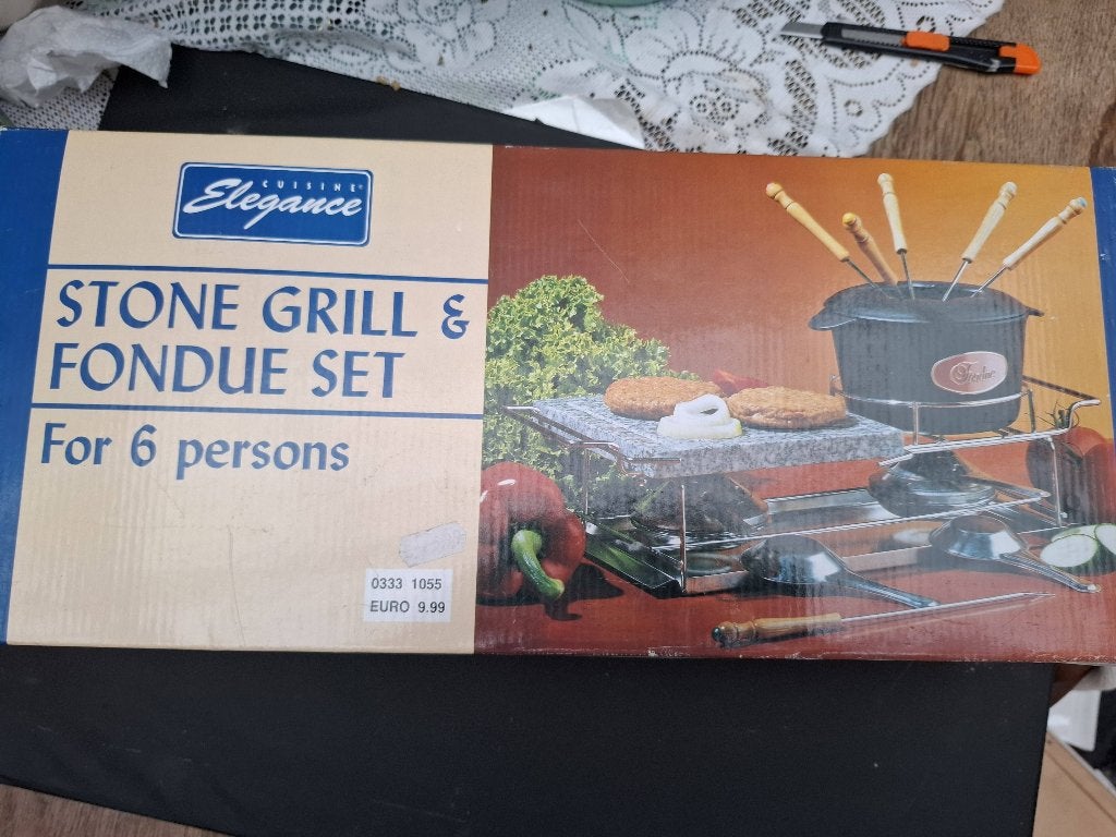 Ensemble Gril en pierre et Casserole à Fondue  6 personnes, Electroménager, Enlèvement ou Envoi