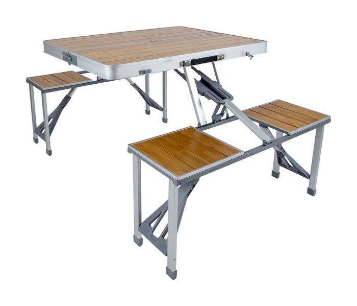 Bamboe Inklapbare picknicktafel NIEUW (4 personen), Tuin en Terras, Ophalen, Rechthoekig, Aluminium
