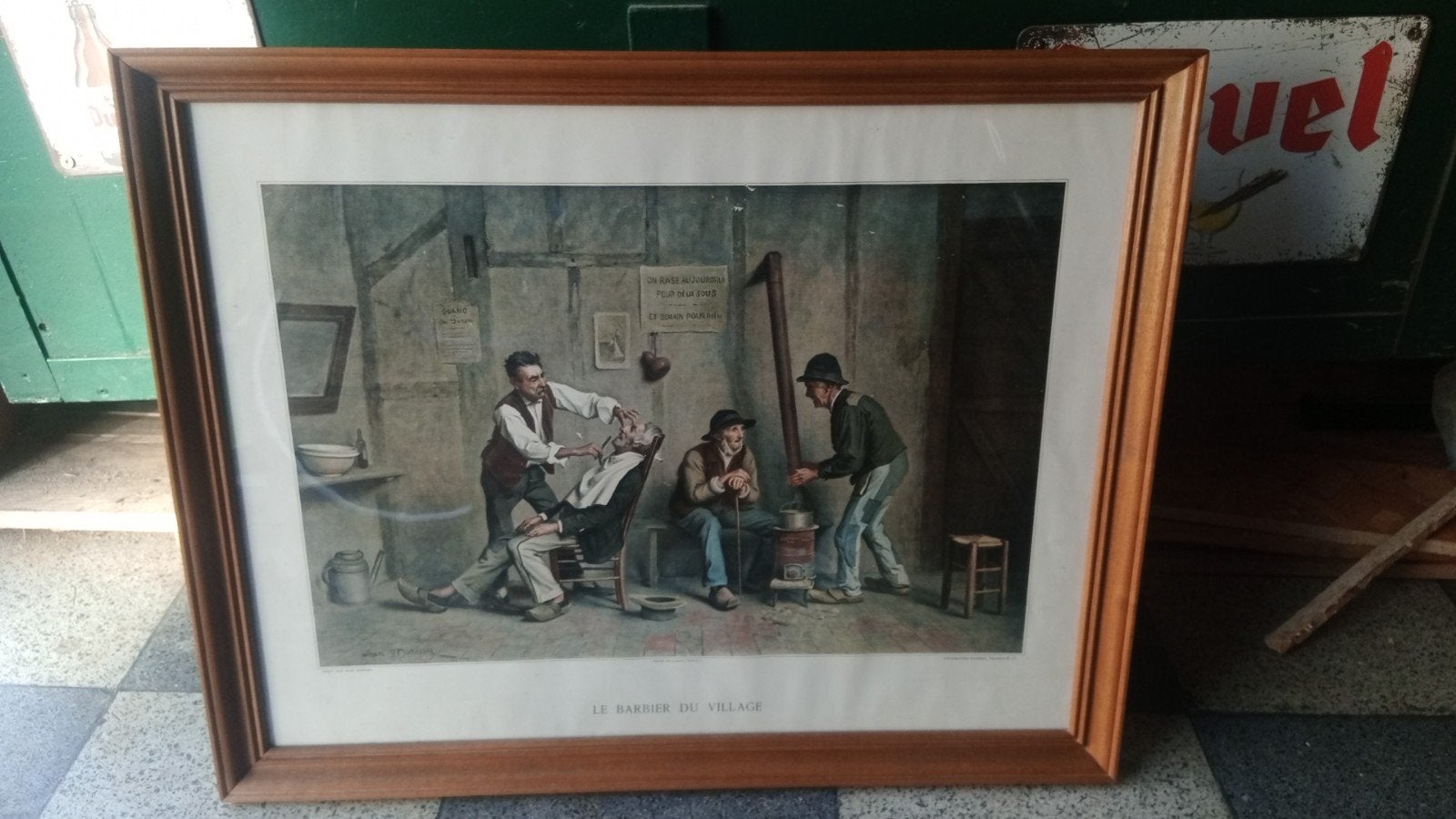 poster oude barbershop, Ophalen