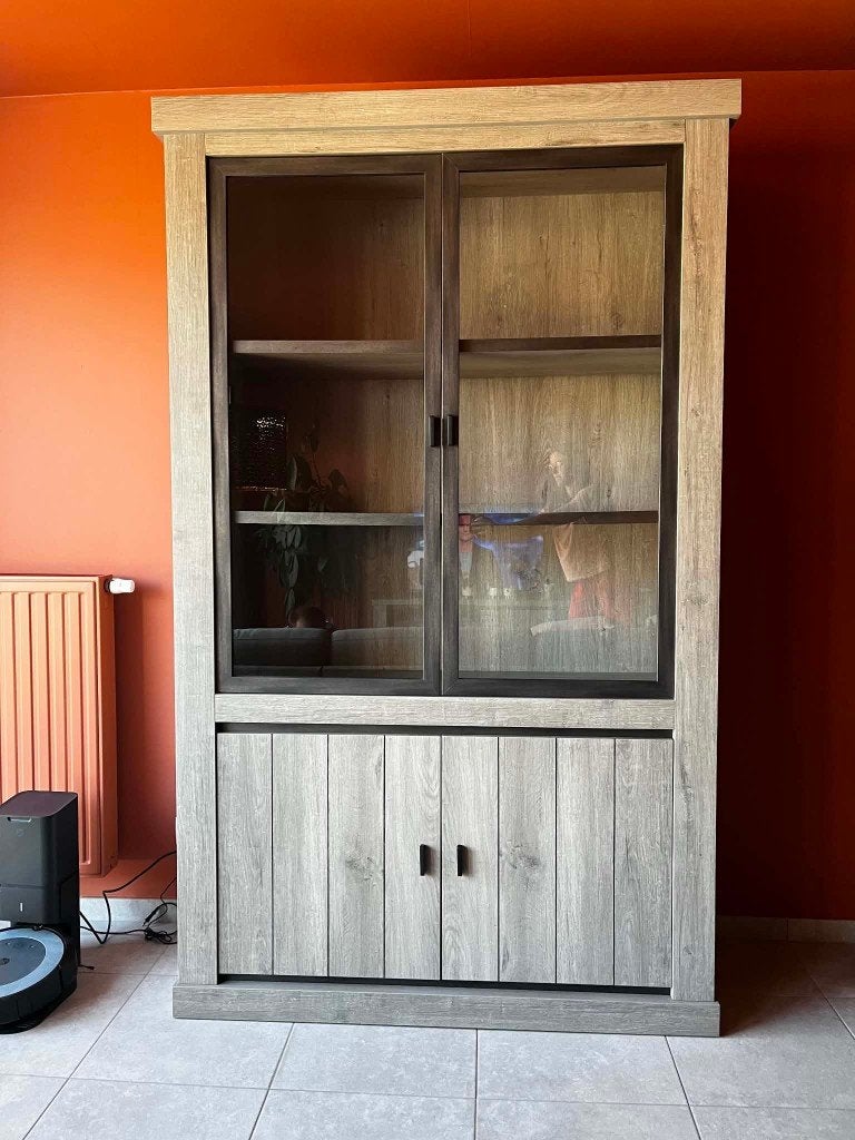 Glaskast, Maison & Meubles, Armoires | Vitrines, 25 à 50 cm, Comme neuf, 100 à 150 cm, Enlèvement