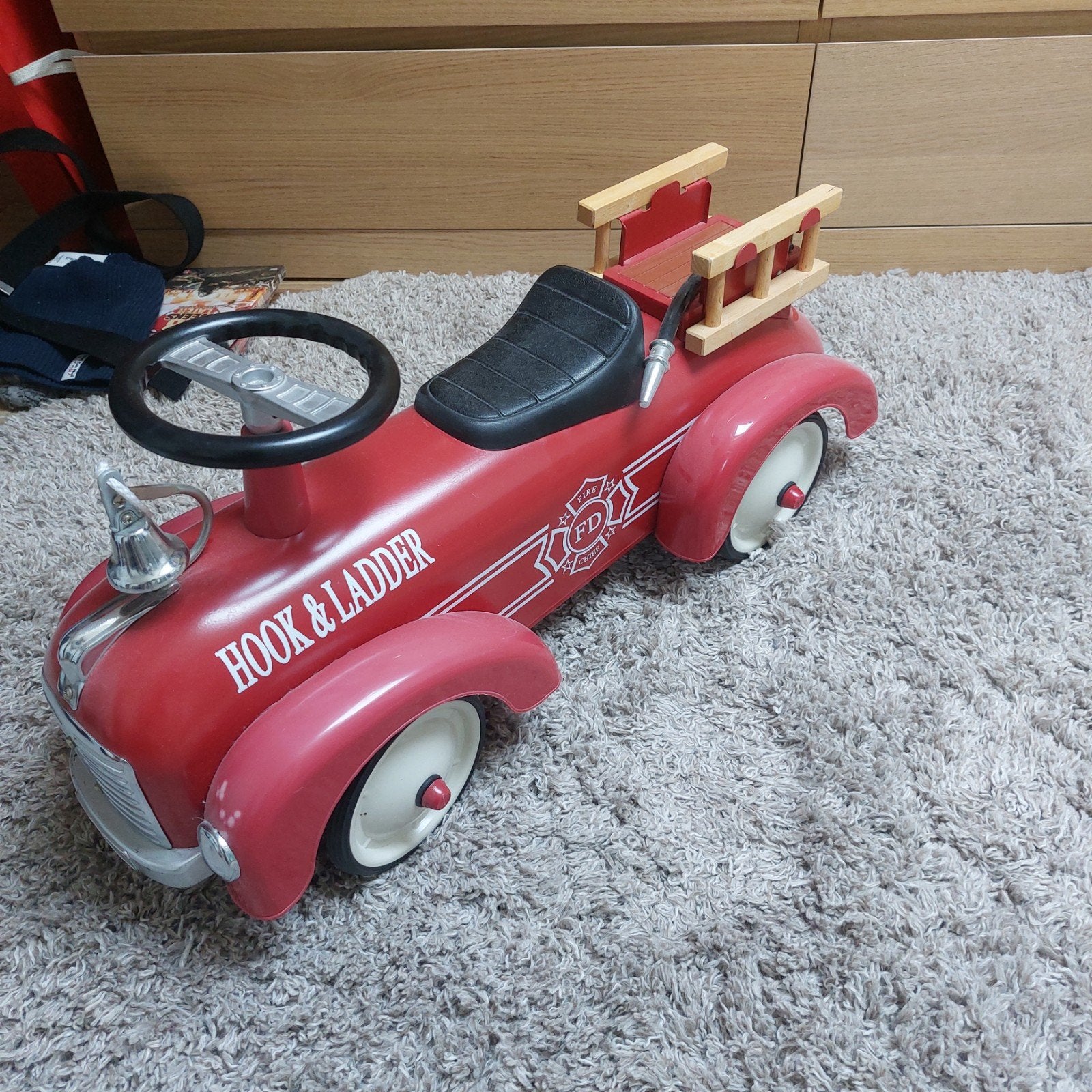 Hook & ladder brzndweerwagen / loopwagen, Ophalen of Verzenden, Zo goed als nieuw, Loopvoertuig