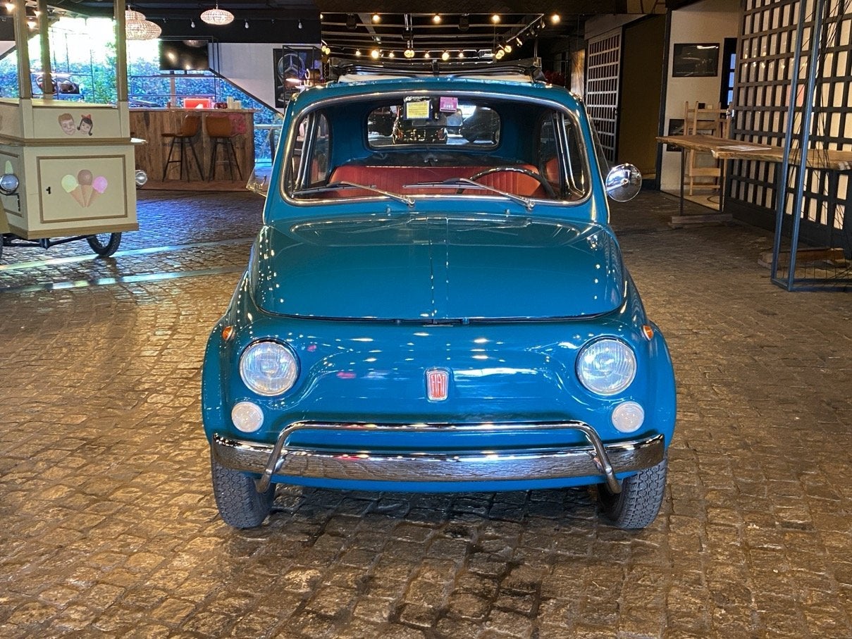 Fiat 500L (bj 1971), Auto's, Cabriolet, Blauw, 18 pk, Bedrijf