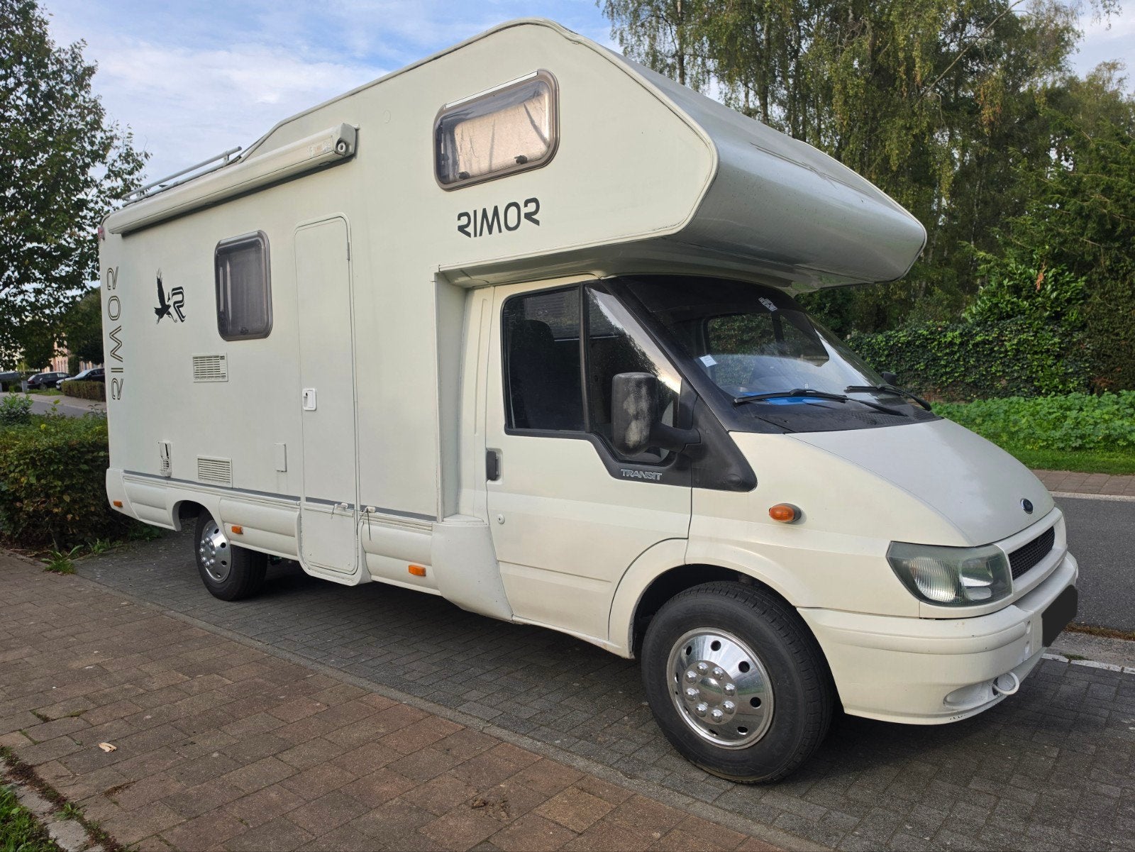 Ford Transit Rimor 2.4 TDDI Slechts 74.000km Gekeurd Carpass, Caravanes & Camping, Diesel, Particulier, Alcôve, Auvent