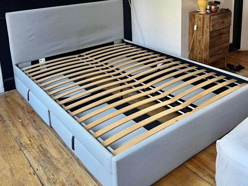 Perfect Ikea 4 drawer Bed Frame Gladstad 160x200, Huis en Inrichting, Ophalen, Zo goed als nieuw