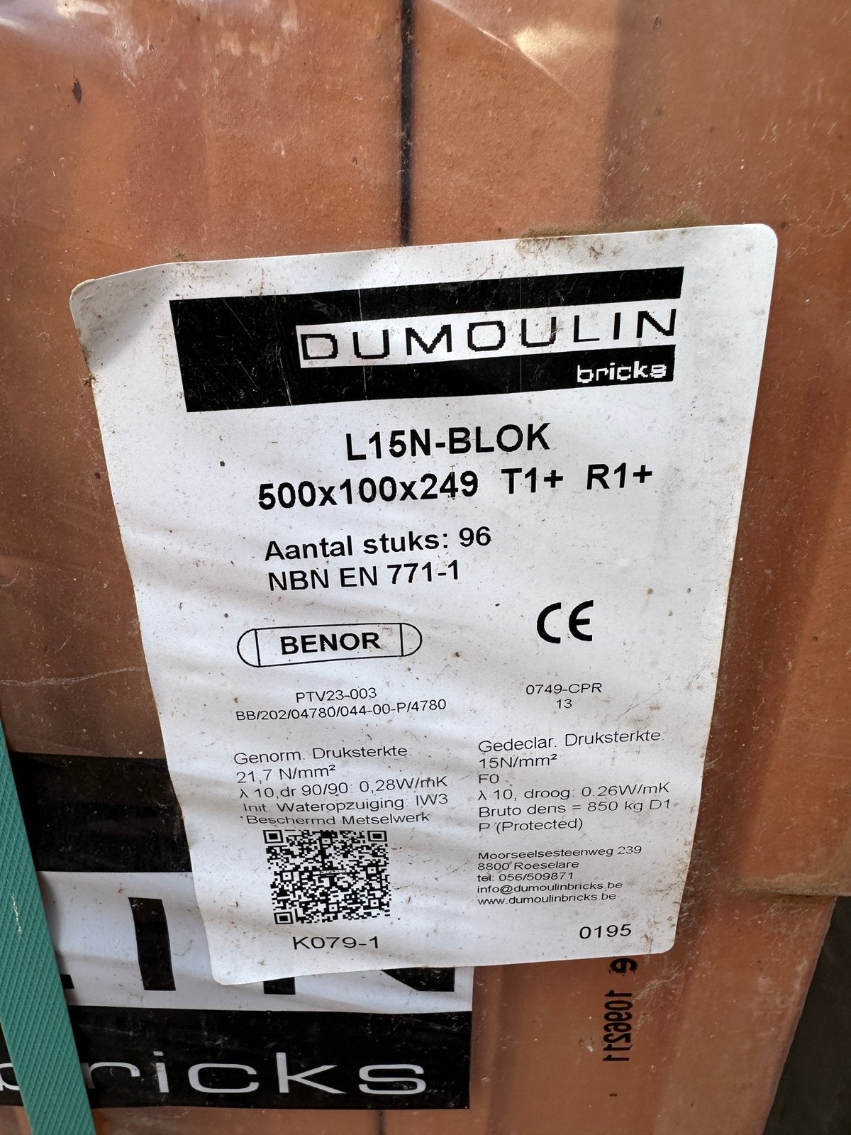 2 palletten lijmblokken dumoulin, Enlèvement, Comme neuf
