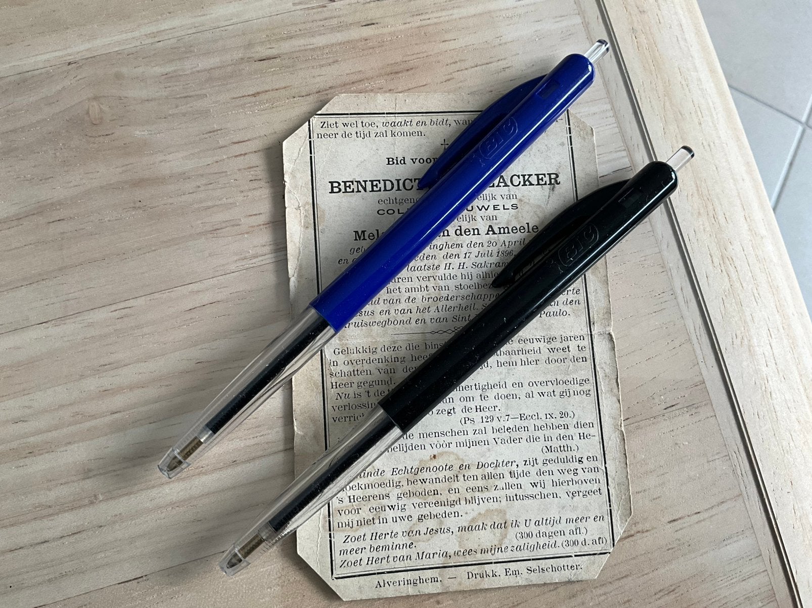 pareltje: 19e-eeuws bidprentje Benedictus Allacker, Verzamelen, Ophalen of Verzenden, Bidprentje