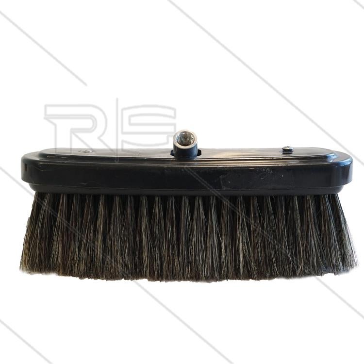 RVS Wasborstel 90mm Natuurhaar met Borgkap, Verzenden