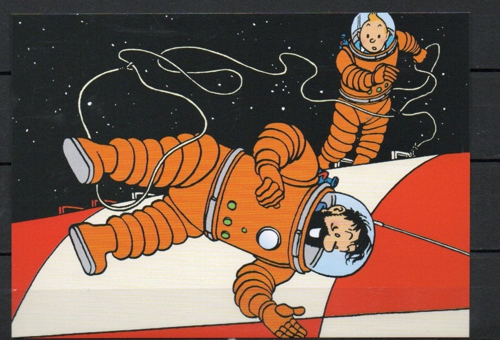 Carte postale : Hergé : Tintin - On a Marché sur la Lune, Collections, Enlèvement
